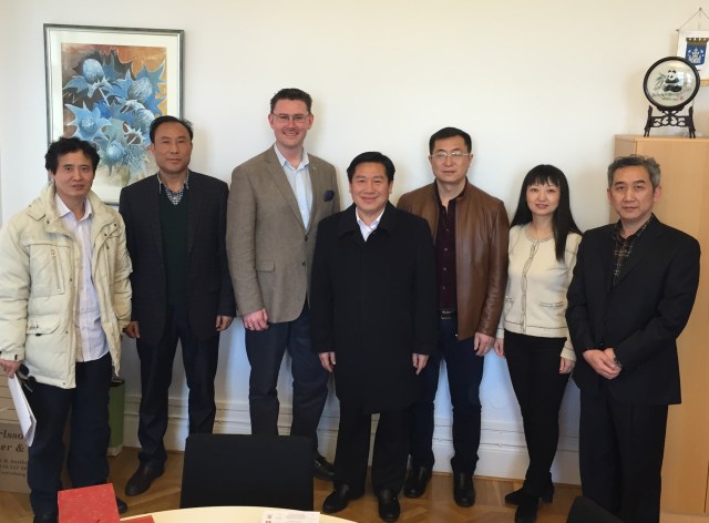 Hela delegationen från Zhangjiajie på besök i Trelleborg 
