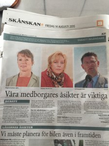 Debattartikel skriven med kollegorna i presidiet i Region Skånes Demokratiberedning 