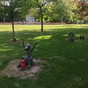 Älskade varelser i Stadsparken i Trelleborg