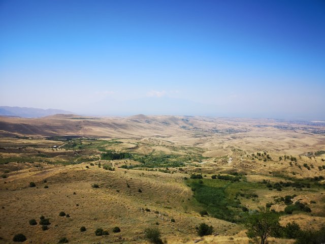 Jerevan Bild över landskapet med berget Ararat I bakgrunden